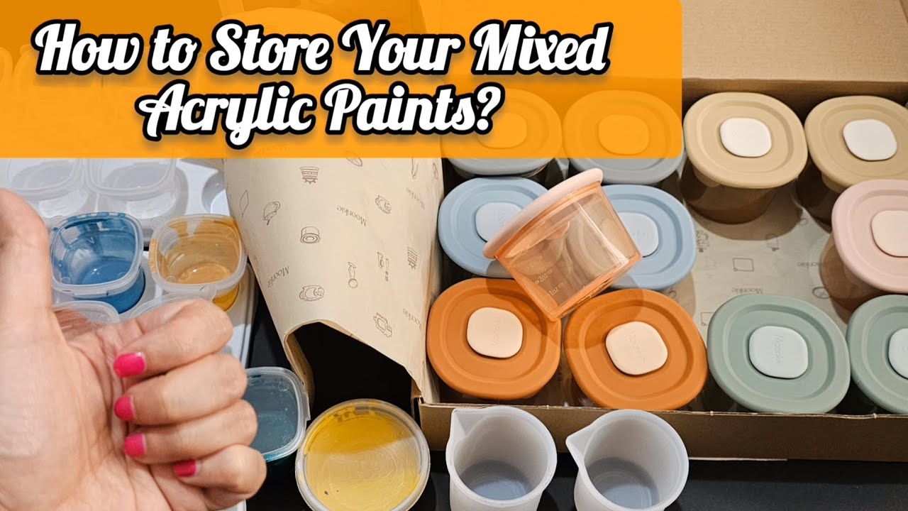 137 Acrylic Pouring for Beginners - HOW to Store your Mixed Acrylic Pour Paint 🤔 - Taslima Maya Art