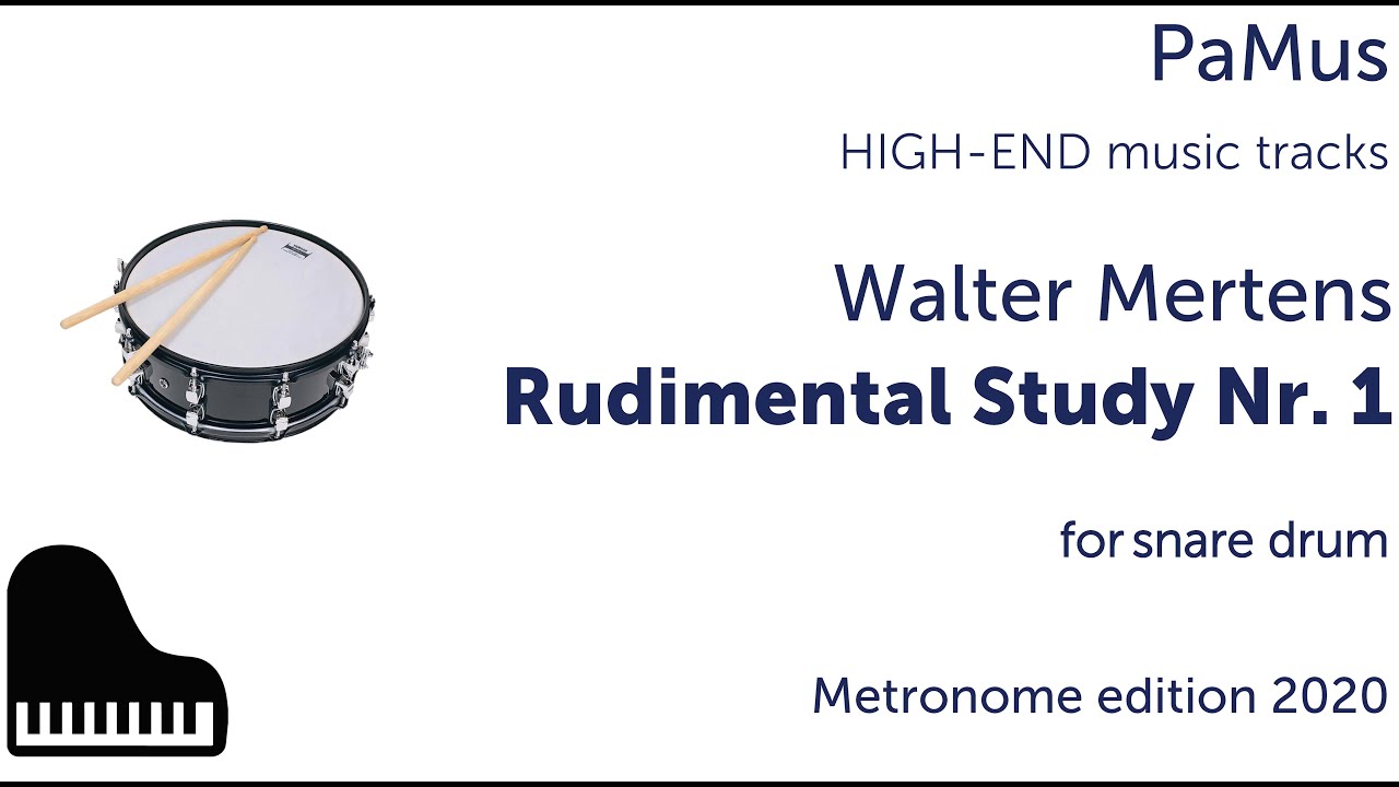 Walter Mertens: Rudimental Study Nr. 1 for snare drum and piano