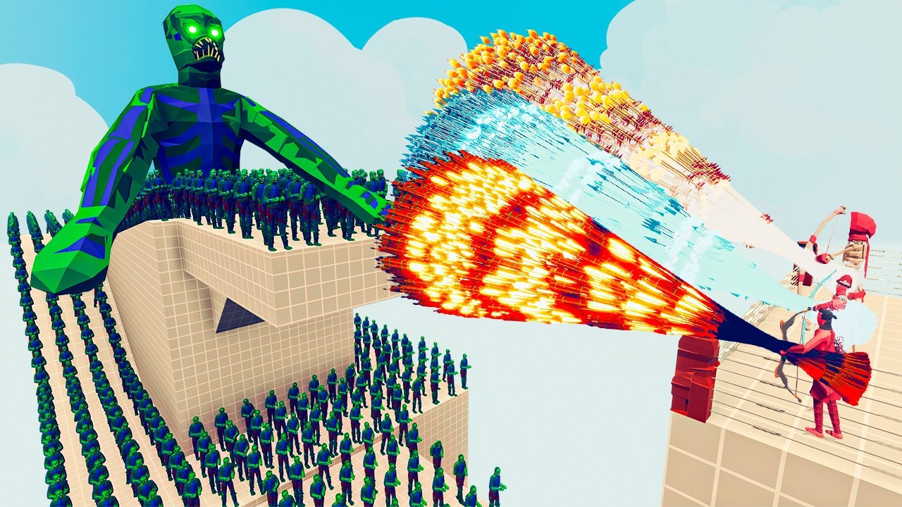 100x MUTANT STALKER + 2x GIANT vs 3x EVERY GOD - Totally Accurate Battle Simulator TABS