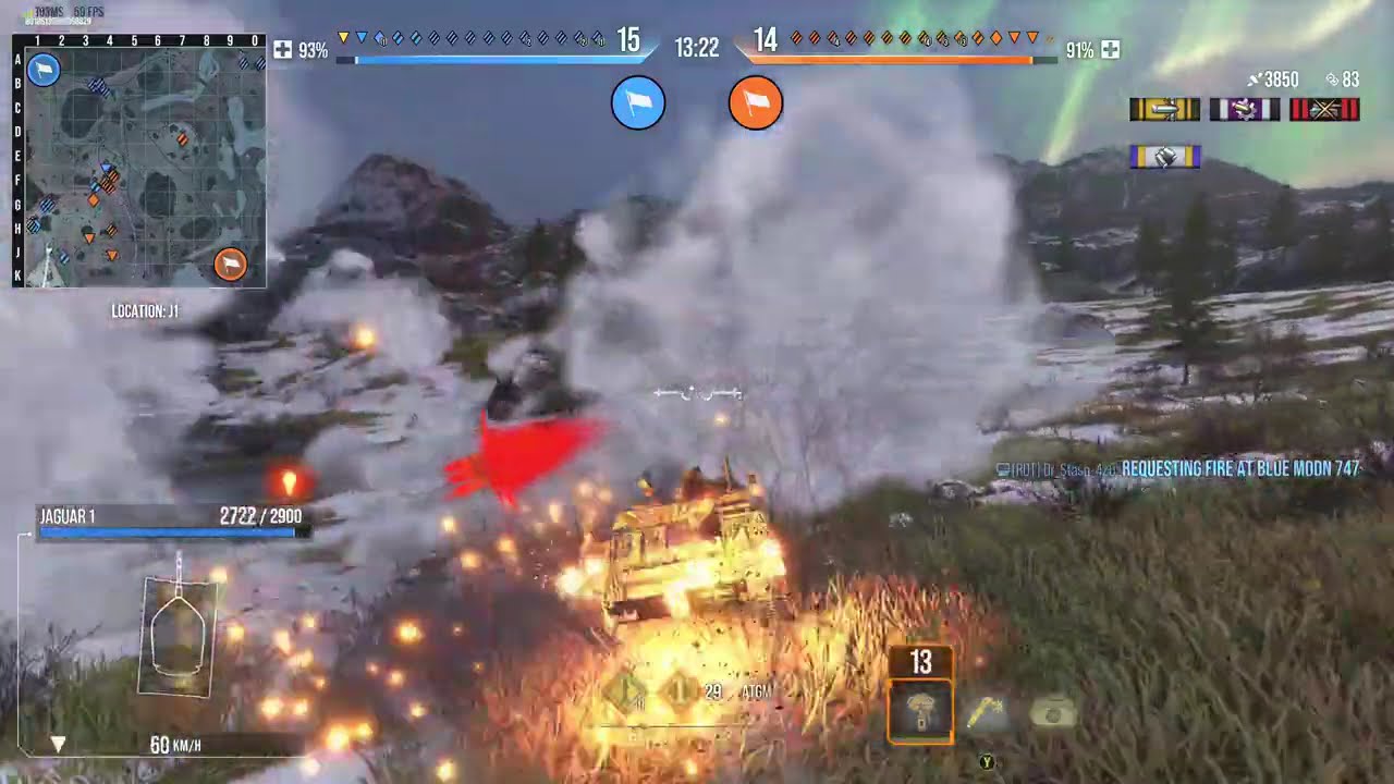 World Of Tanks Console Jaguar 1 (Raketenjagdpanzer-3) 2 Kills (Clip)