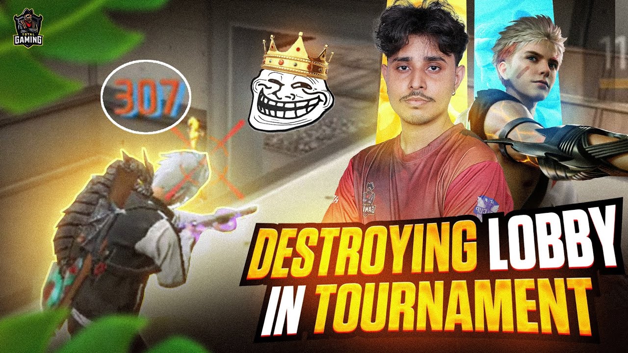 Destroying Lobby In Tournament 💀 | Ft.TG Delete 🔥🖤