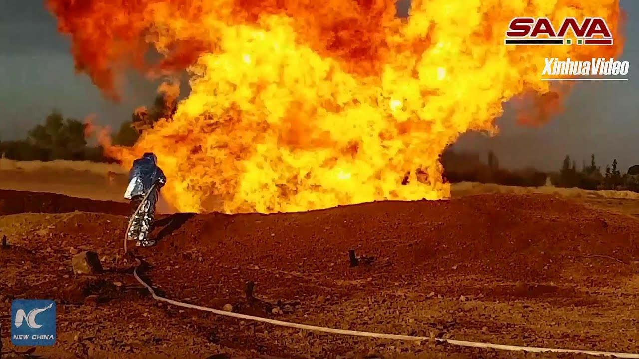 Gas line explosion causes power outage in Syria