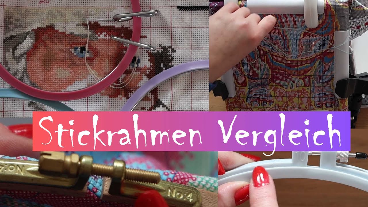 Ich vergleiche alle meine Stickrahmen