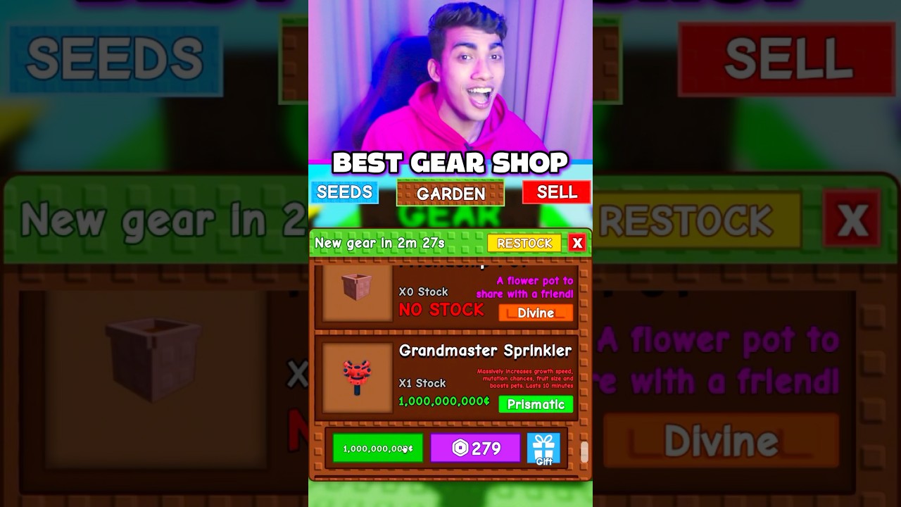 GROW A GARDEN BEST GEAR SHOP 😱
