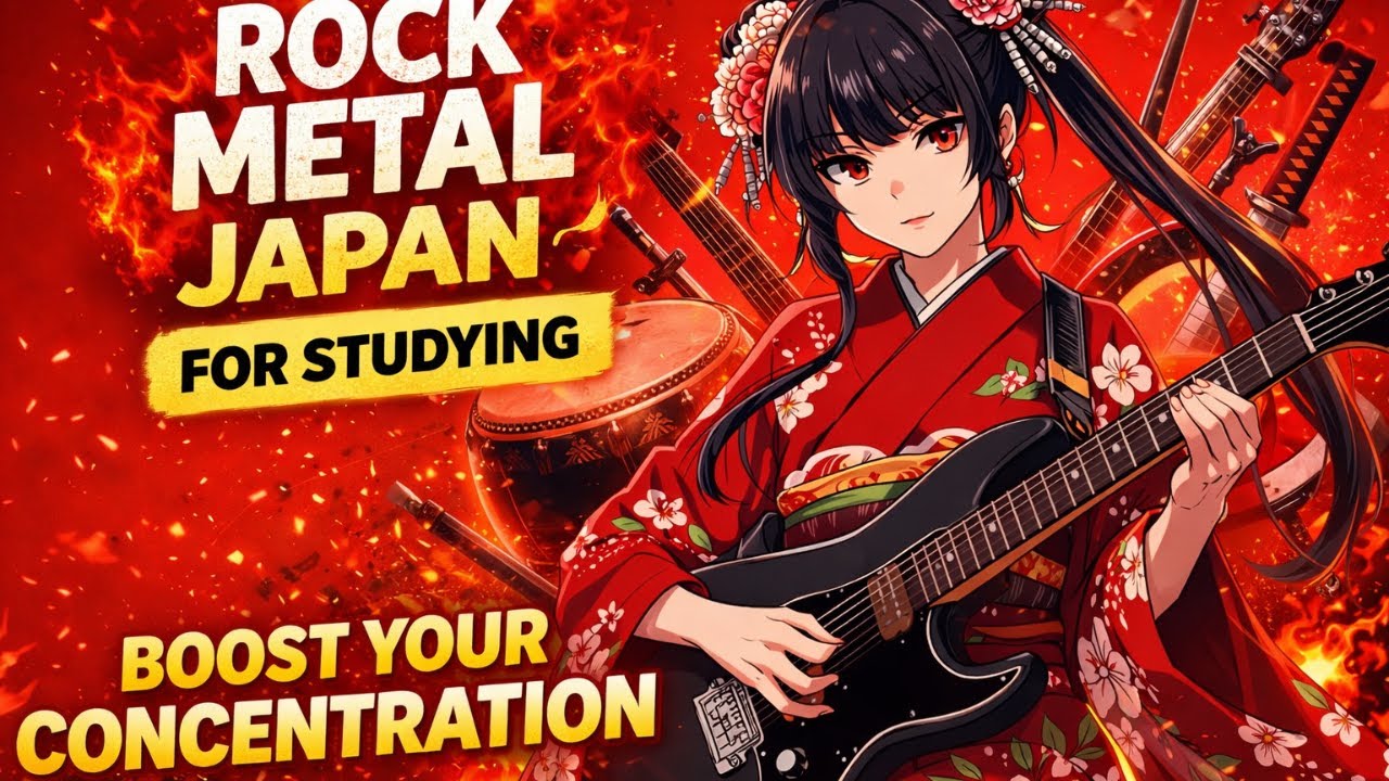 Japanese Rock Metal for Studying 🔥 | High Energy Focus & Concentration Music