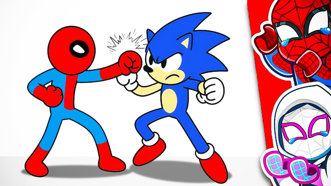 SPIDERMAN vs SONIC Funny Moments (Try Not To Laugh)