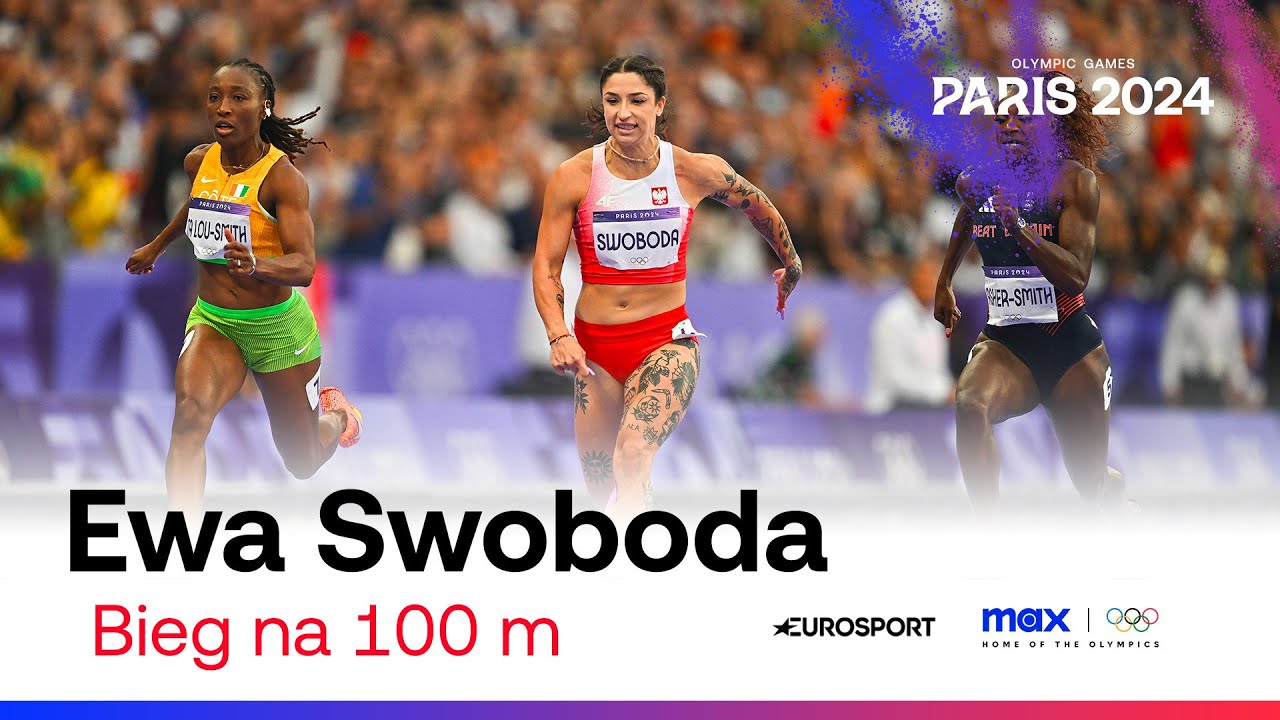 P&oacute;łfinałowy bieg Ewy Swobody na 100 metr&oacute;w