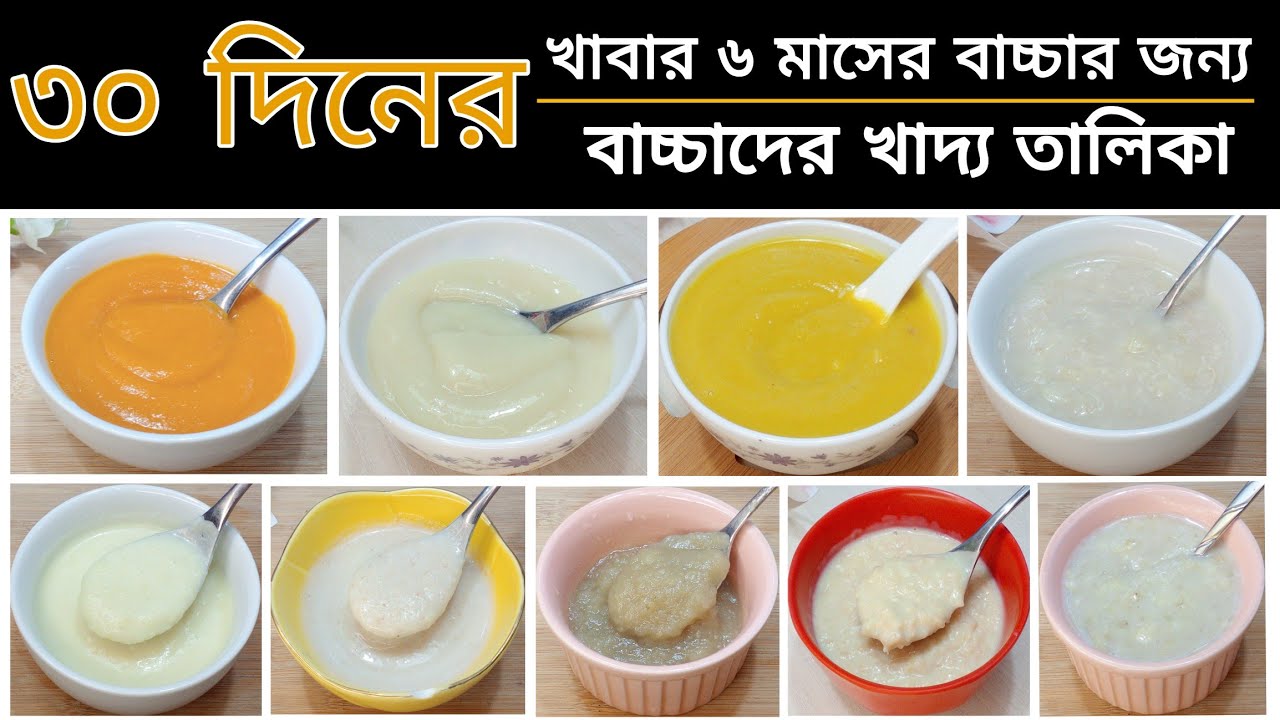 6 Months Baby Foods | Baby Food Chart | Stage 1 Homemade Baby Food Recipes | Baby Nur's Mom