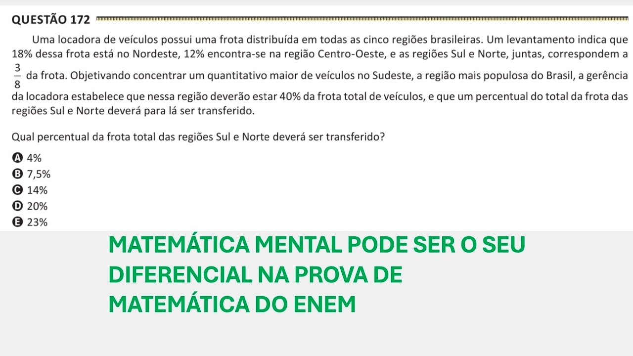 ENEM PPL 2025 Reaplicação - Questão 172 (Caderno Amarelo) Uma locadora de veículos possui uma frota