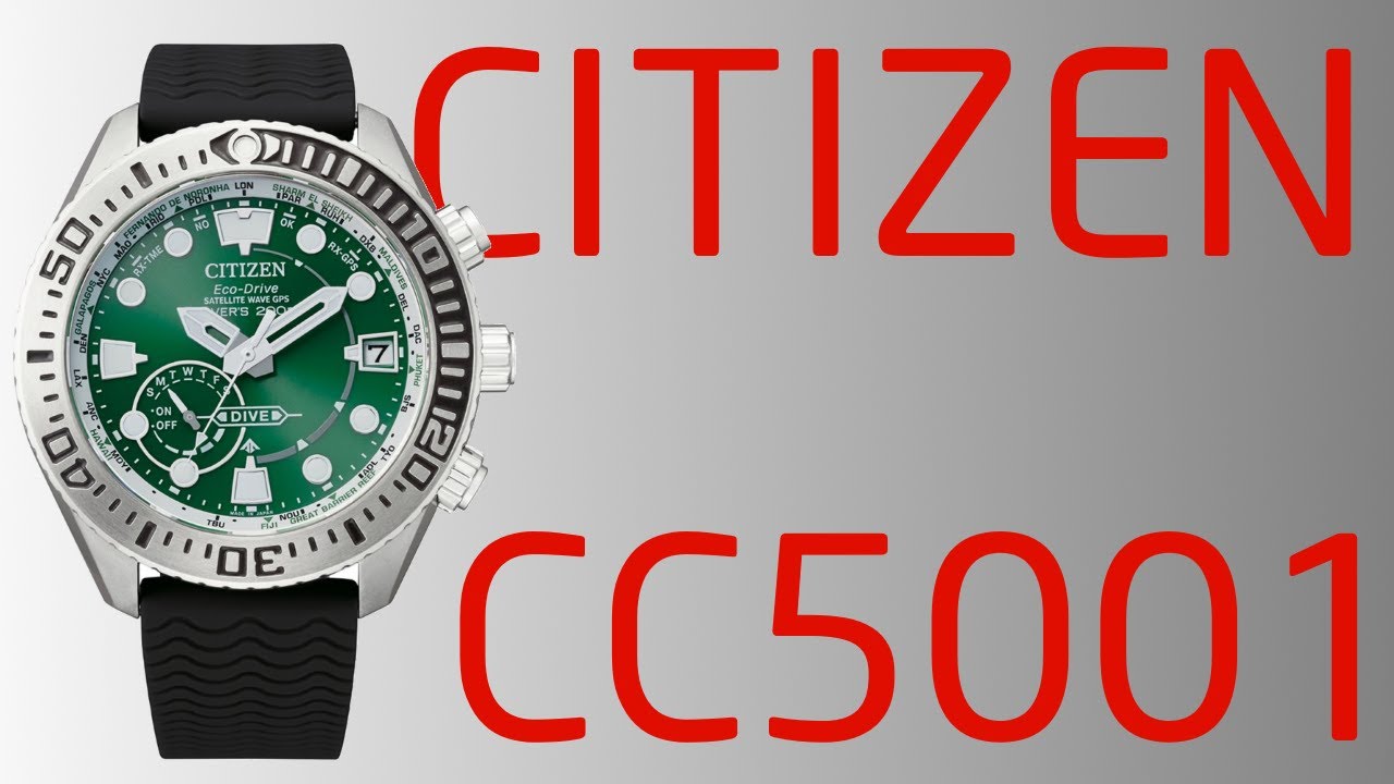 CITIZEN PROMASTER  CC5001-00W GREEN ECO-DRIVE SATELLITE WAVE GPS DIVERS WATCH シチズン プロマスター