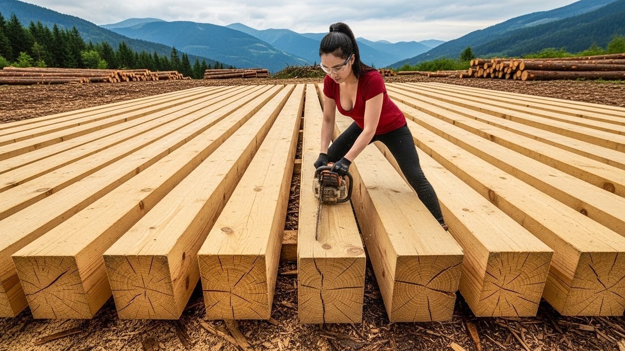 The girl who sawed each piece of Wood with her own hands and Built her Dream House from scratch