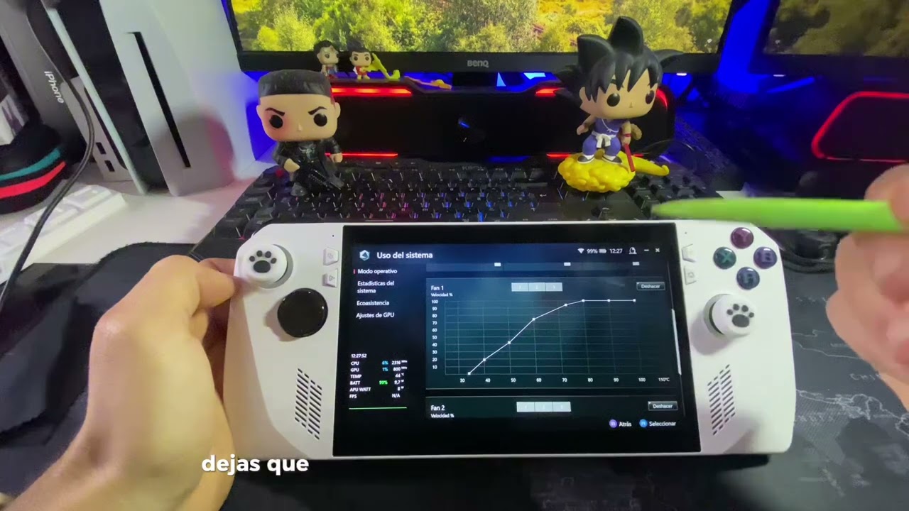Configuración VENTILADORES ASUS ROG ALLY 🔥 para que no se queme #asusrogally #asusrogallygameplay