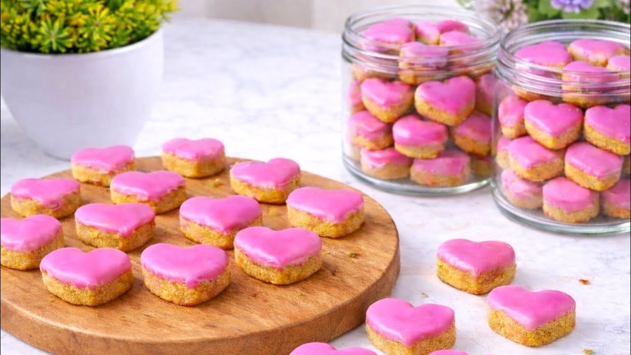 KUE LEBARAN TERBARU 2026‼️KUE KERING HATI STRAWBERRY MANIS LUMER PASTI SUKA WAJIB COBA