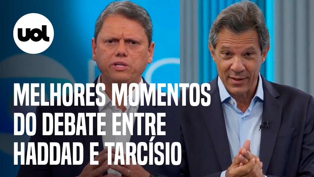 Debate na Globo: Veja os principais momentos do embate entre Haddad e Tarcísio
