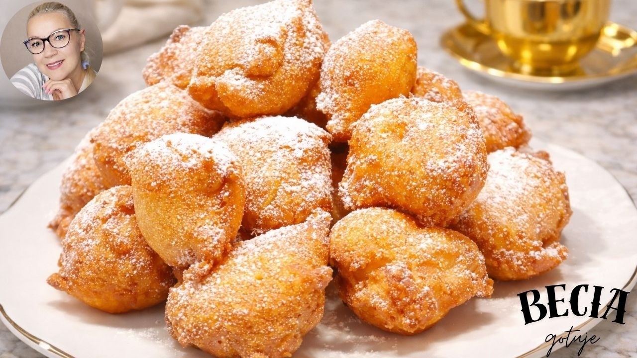 Pączki z 4 składnik&oacute;w w 20 minut. Szybko, łatwo, tanio i pysznie. Becia gotuje - poleca.