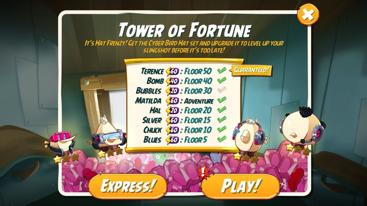 Angry Birds 2 - Tower of Fortune for Cyber Bird Hat Set Session 4