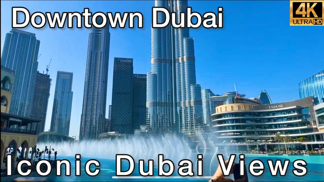 The Dubai Fountain Day Show - Mesmerizing Water Show at Burj Khalifa  | Luxury Dubai in 4K UHD