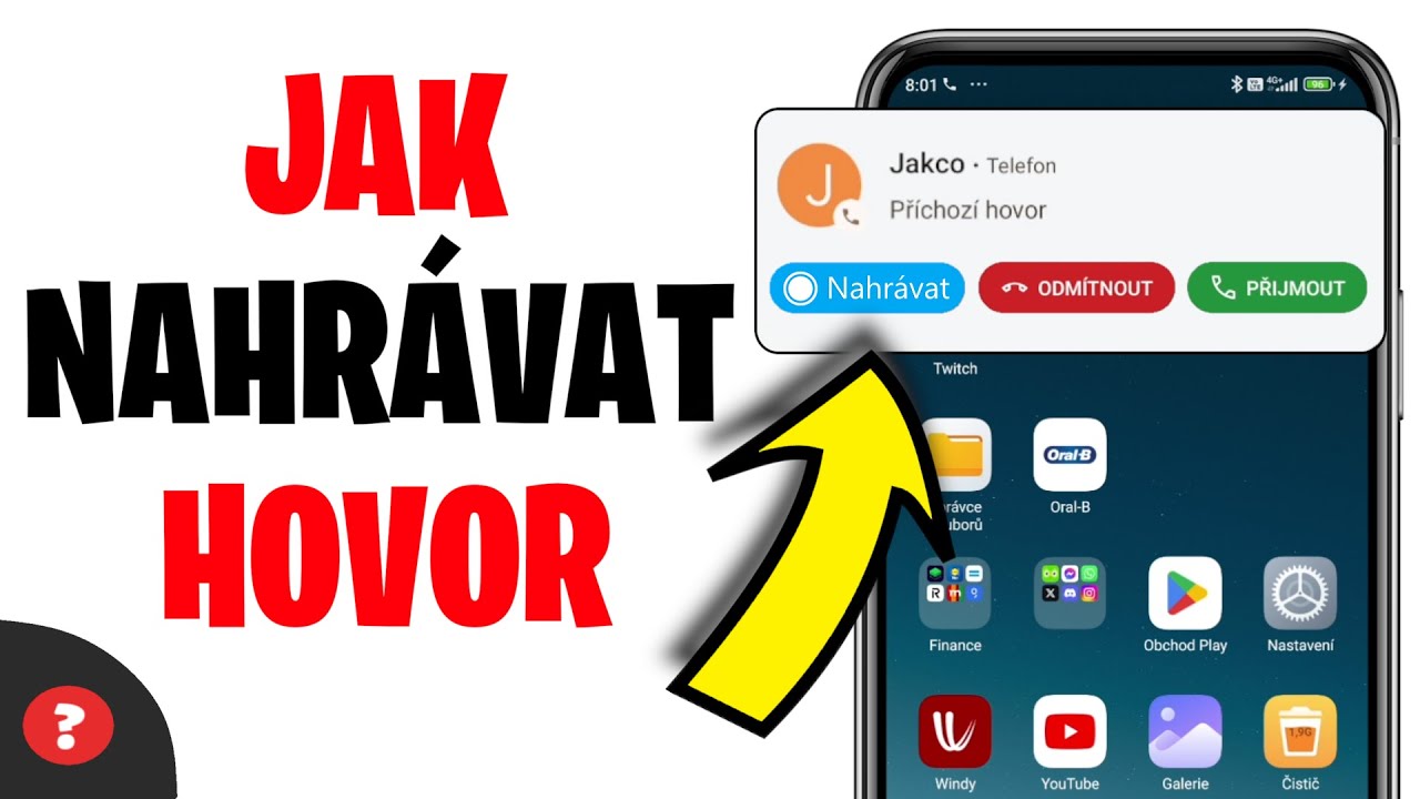 Jak NAHR&Aacute;T HOVOR na telefonem XIAOMI | N&aacute;vod | Nahr&aacute;v&aacute;n&iacute; hovoru