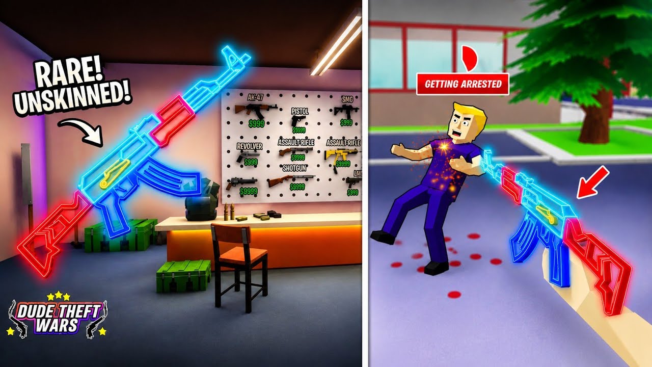 😱 Jack Found the RAREST UNSKINNED AK-47 in Dude Theft Wars 🔥