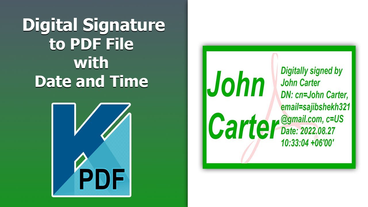 How to add digital signature to pdf with date and time using Kofax Power PDF