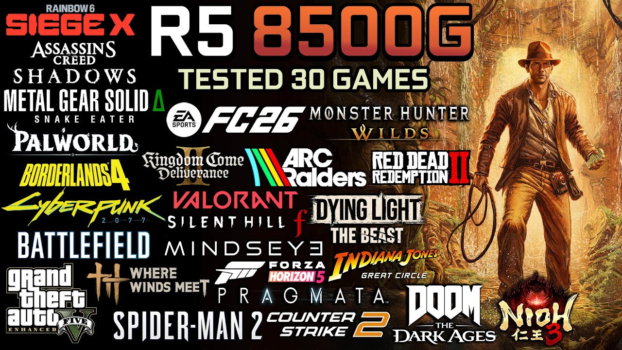 Ryzen 5 8500G in 2026 : Test in 30 Games - Gaming Test in 2026