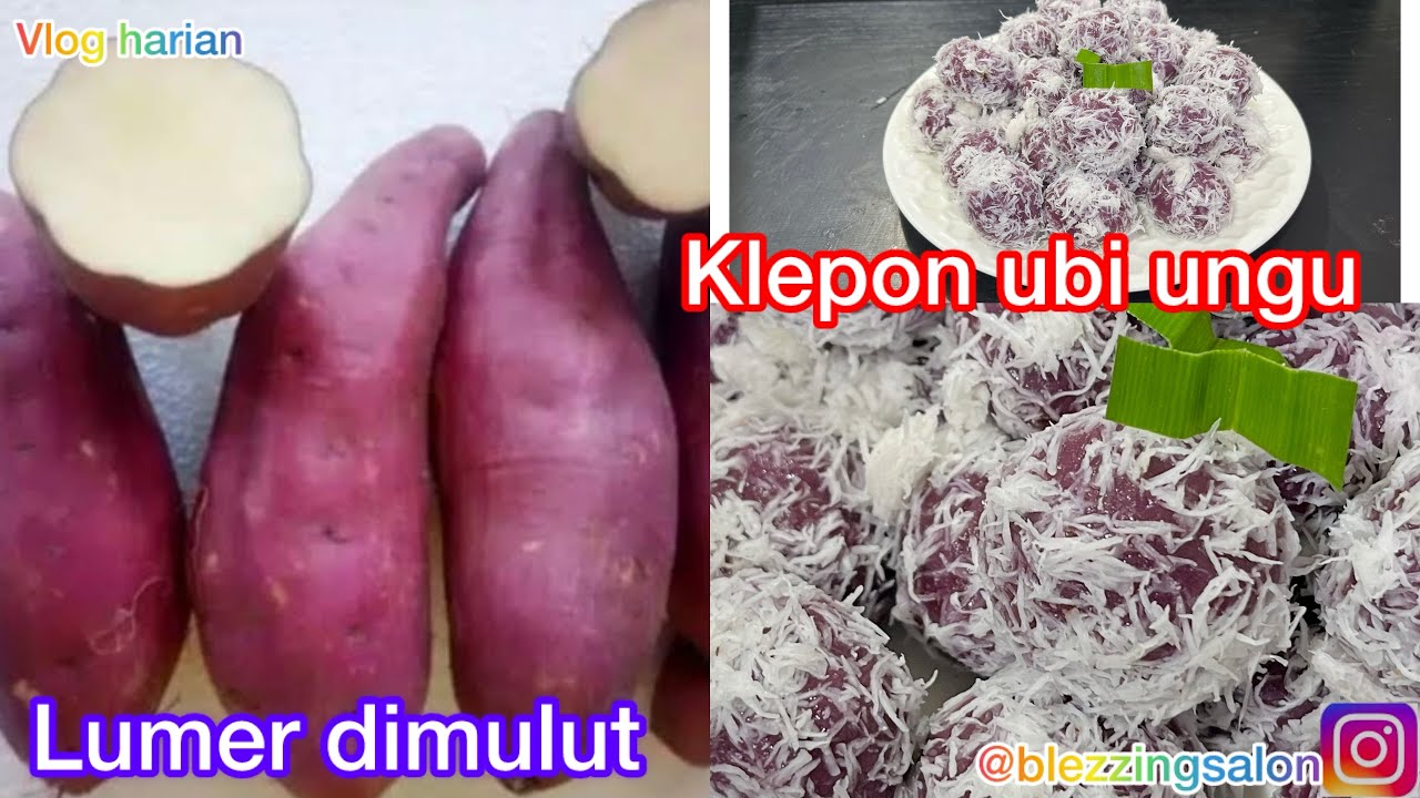 VLOG HARIAN || klepon ubi ungu ||enak dan lumer dimulut ||
