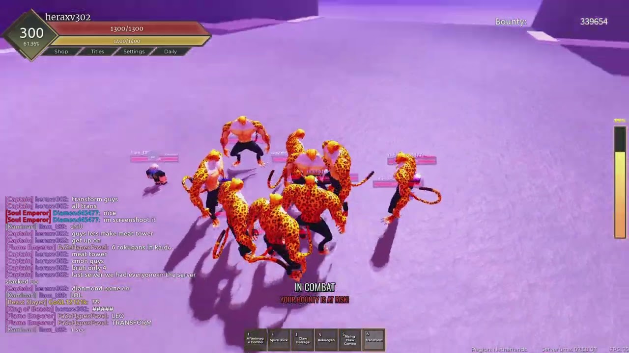 Leopards ganging on gear 5 in fruit battlegrounds