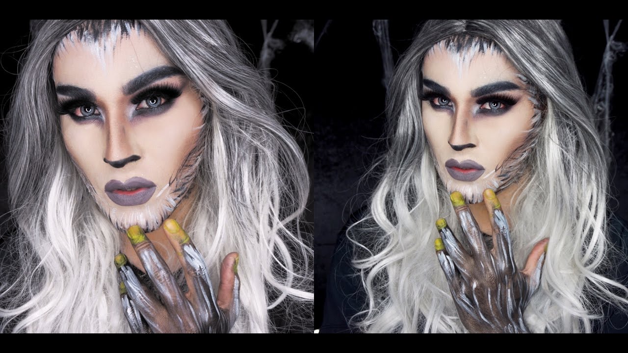 Mujer Lobo tutorial de maquillaje /woman wolf  makeup tutorial/ tutorial en español