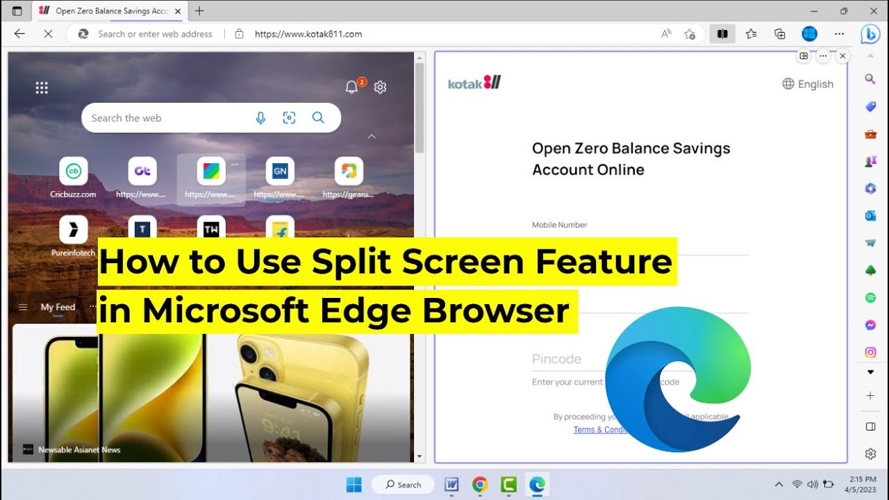 How to Enable Split Screen on Microsoft Edge in Windows 11/10