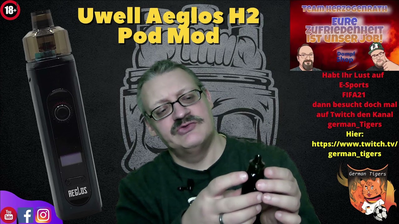 Uwell Aeglos H2 Pod Mod. Wie ist die n&auml;chste Generation? Unboxing Deutsch