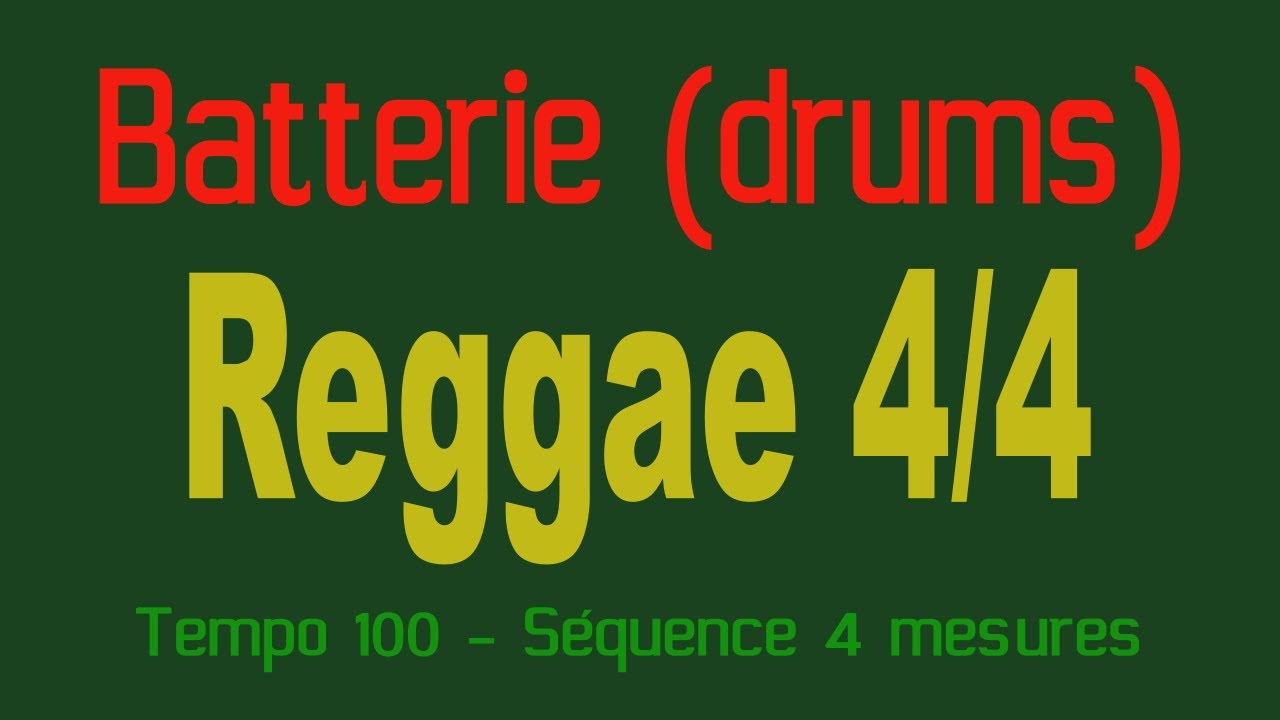 Batterie reggae (drums) Tempo 100