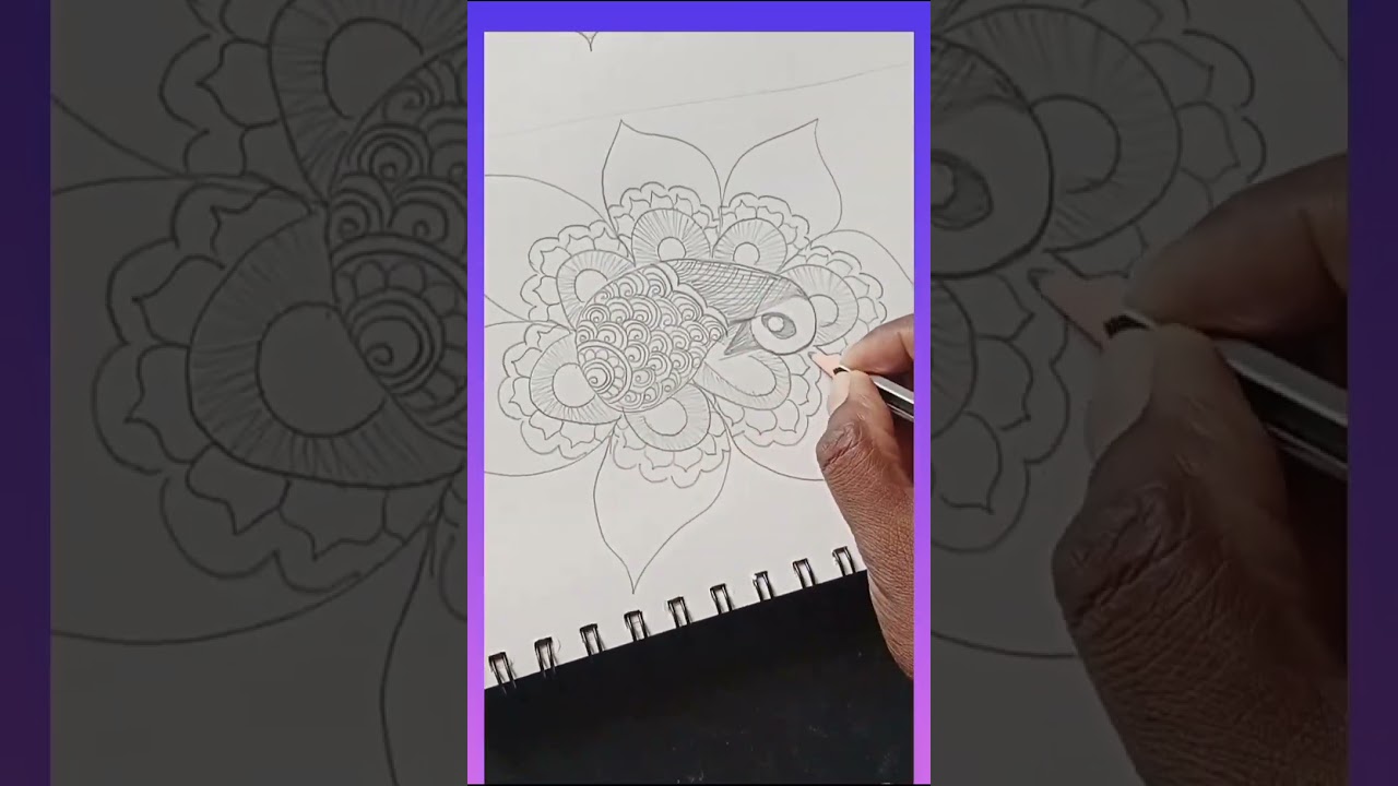 #mehandi drawing art# dancing peacock #