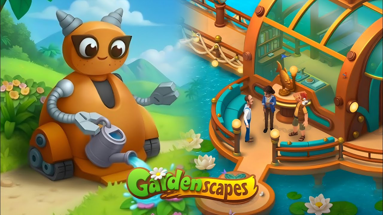 Gardenscapes New Area: Oceanographic Station FULL WALKTHROUGH Days 1-6