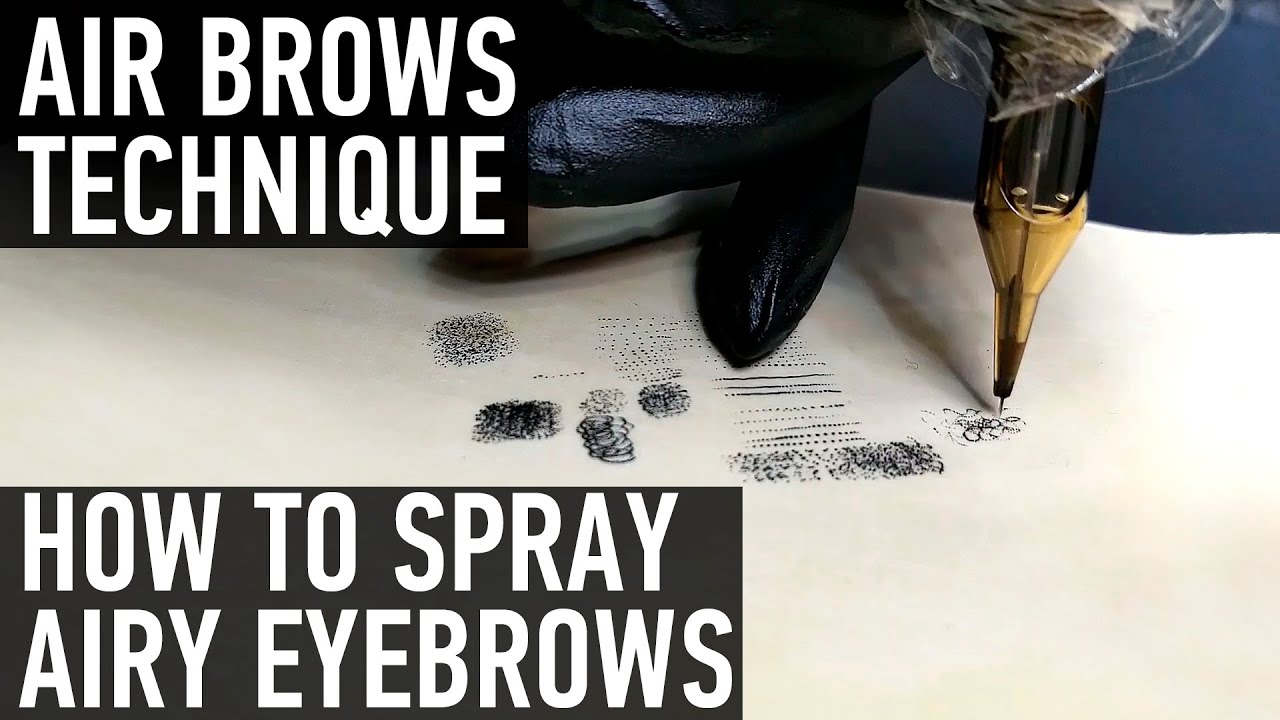 Shading Technique Air Brows. How to Spray Airy Eyebrows in Permanent Makeup
