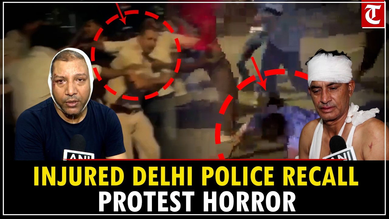 Injured Delhi Police Personnel Recall Horror of Jantar Mantar Violence | Stone Pelting, Stabbing