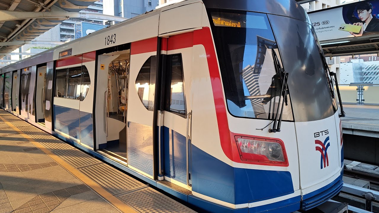 (SO FAST)BTS SKYTRAIN SILOM LINE BANG WA➡️NATIONAL STADIUM