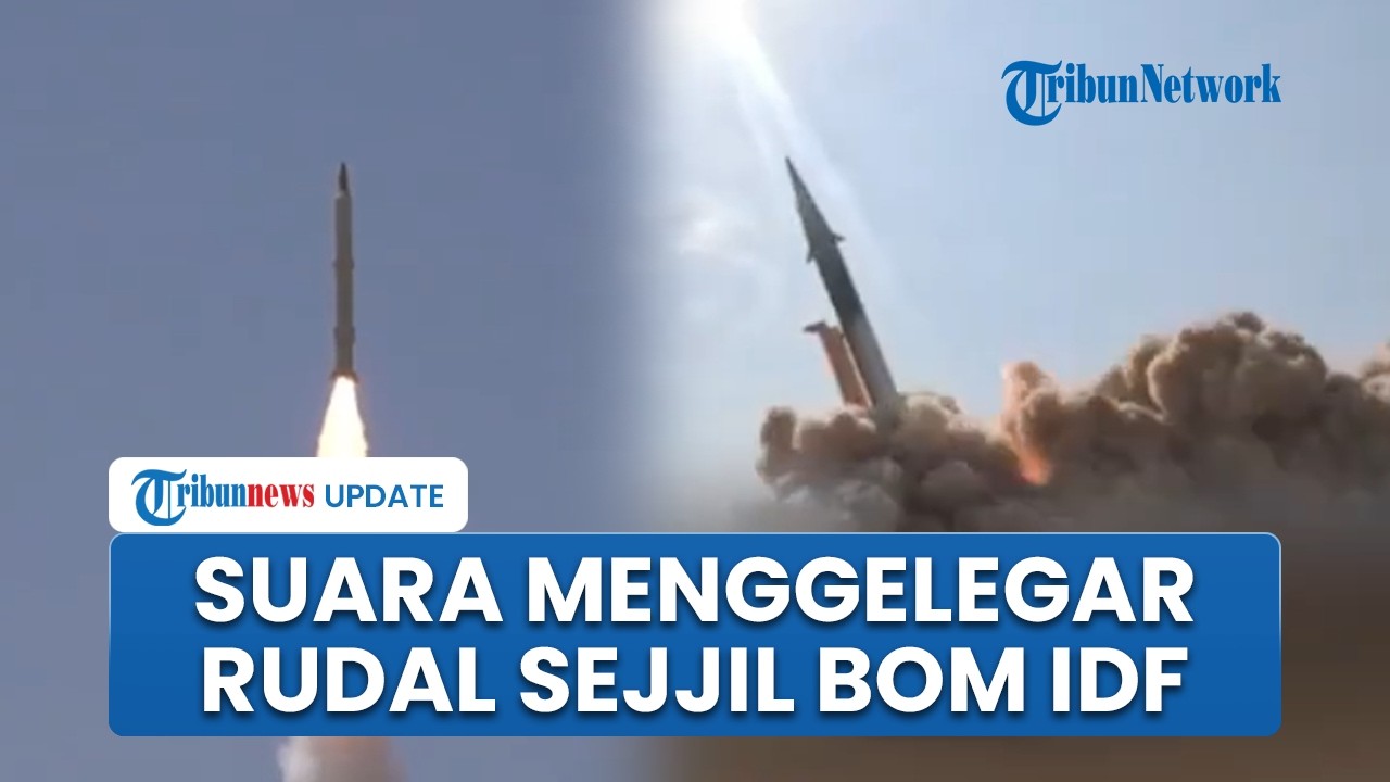 Video Detik-detik Rudal Sejjil Berbobot 23,6 Ton Melesat Gempur Pusat Militer IDF, Suara Menggelegar