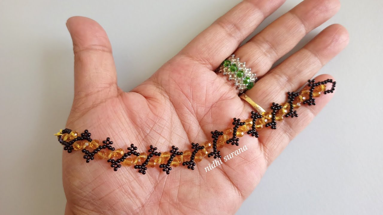 ⚜️Easy Crystal Bracelet for Beginners/Pulsera de cristal fácil/Beaded Jewelery Tutorial diy