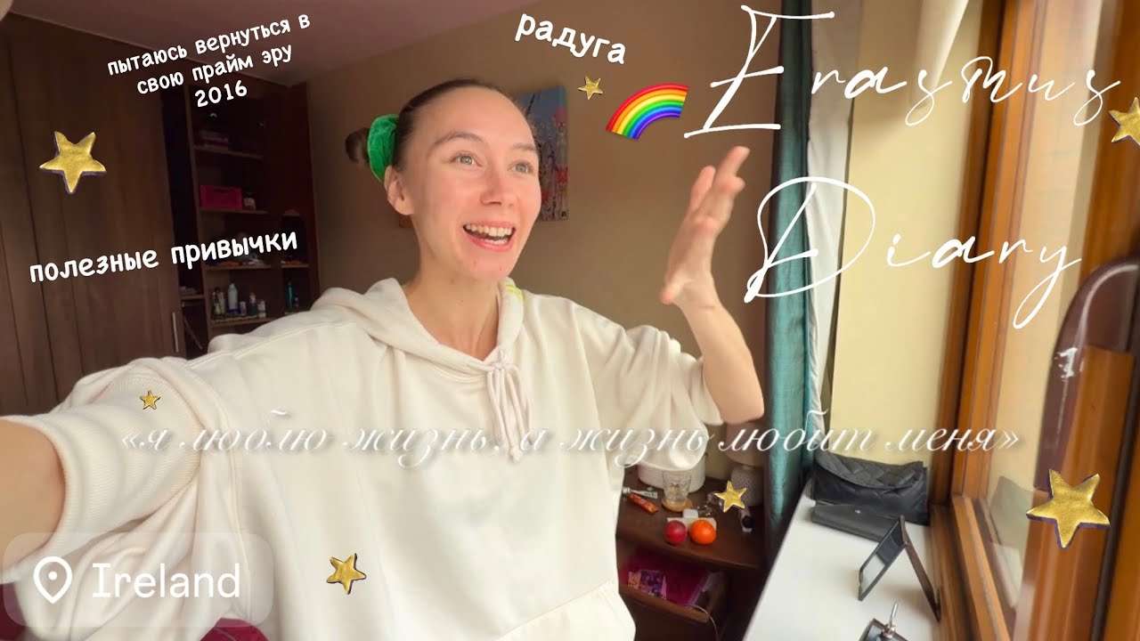 ВОЗВРАЩАЮСЬ В СВОЮ ПРАЙМ ЭРУ 2016 | ERASMUS DIARY DAY X продуктивный день в Ирландии, habits tracker