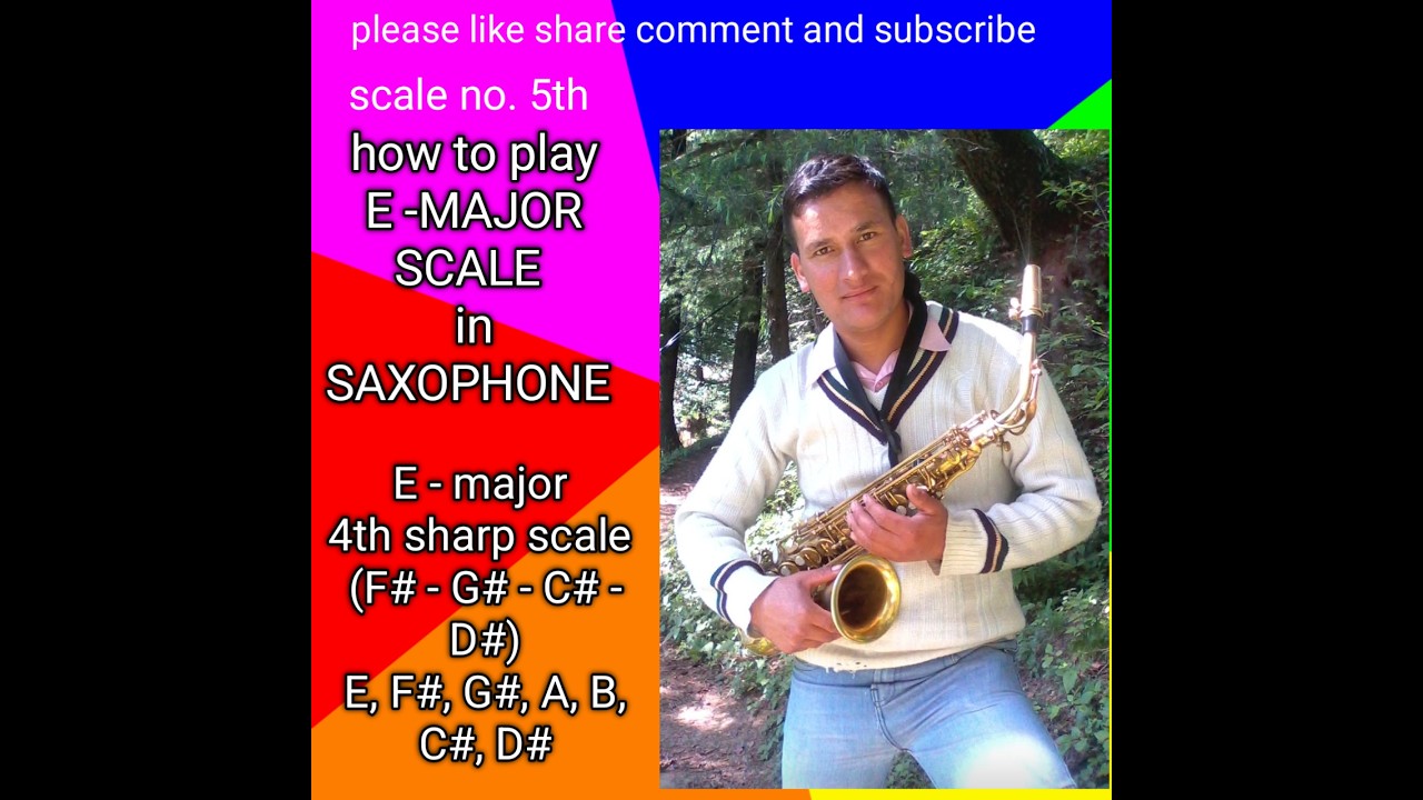 How to play  E-Major scale in saxophone 