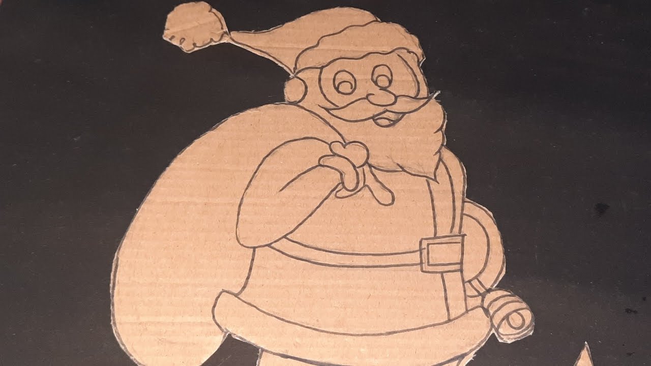Christmas day Santa Claus 🧑‍🎄 🤶 😍 making cardboard ,school decoration  activity idea 💡