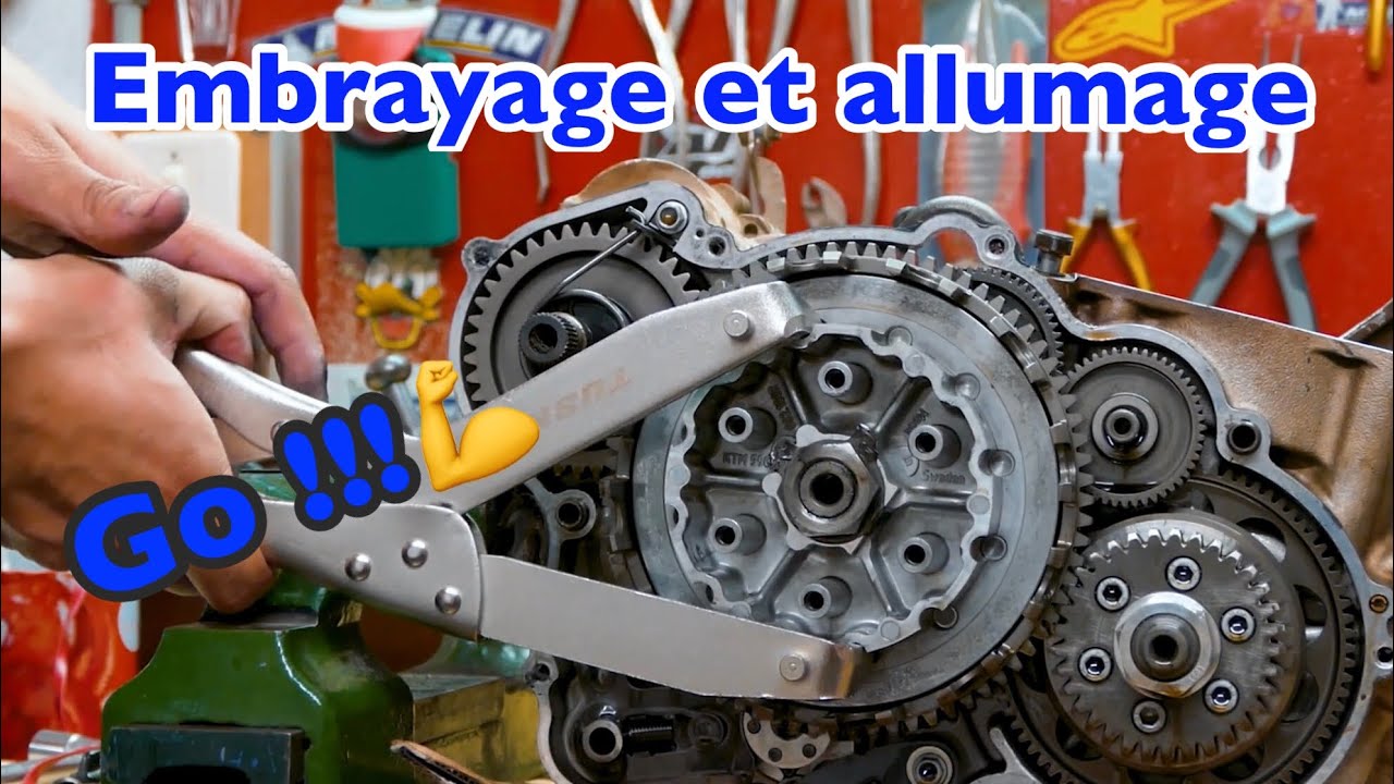 TUTO MECA : DÉMONTAGE EMBRAYAGE ET ALLUMAGE ( stator ) (MOTEUR KTM BÊTA ) engine