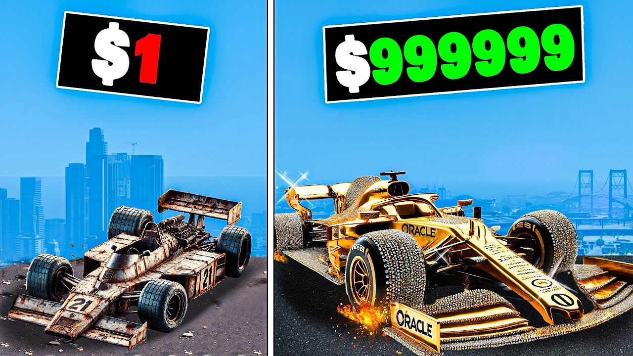 $1 to $1,000,000 F1 Car in GTA 5