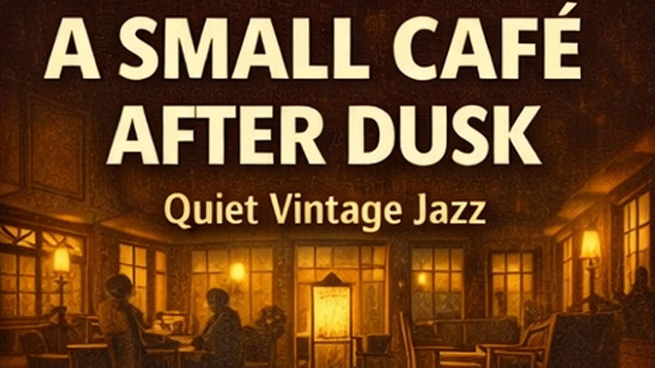A Small Café After Dusk | Quiet vintage 1940s Jazz Music in a Cafe Evening Setting
