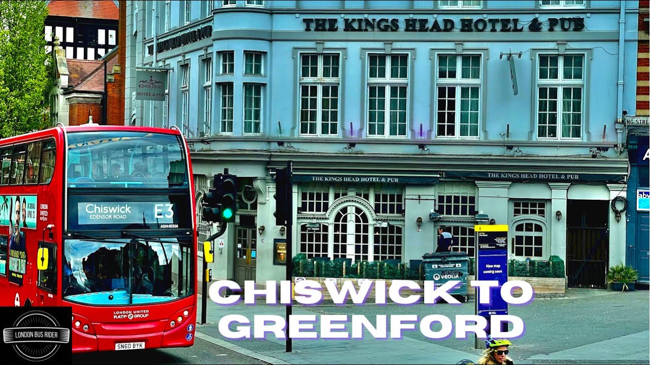 LONDON 4K I rode🚍E3 before heavy rain in Greenford Join me on board
