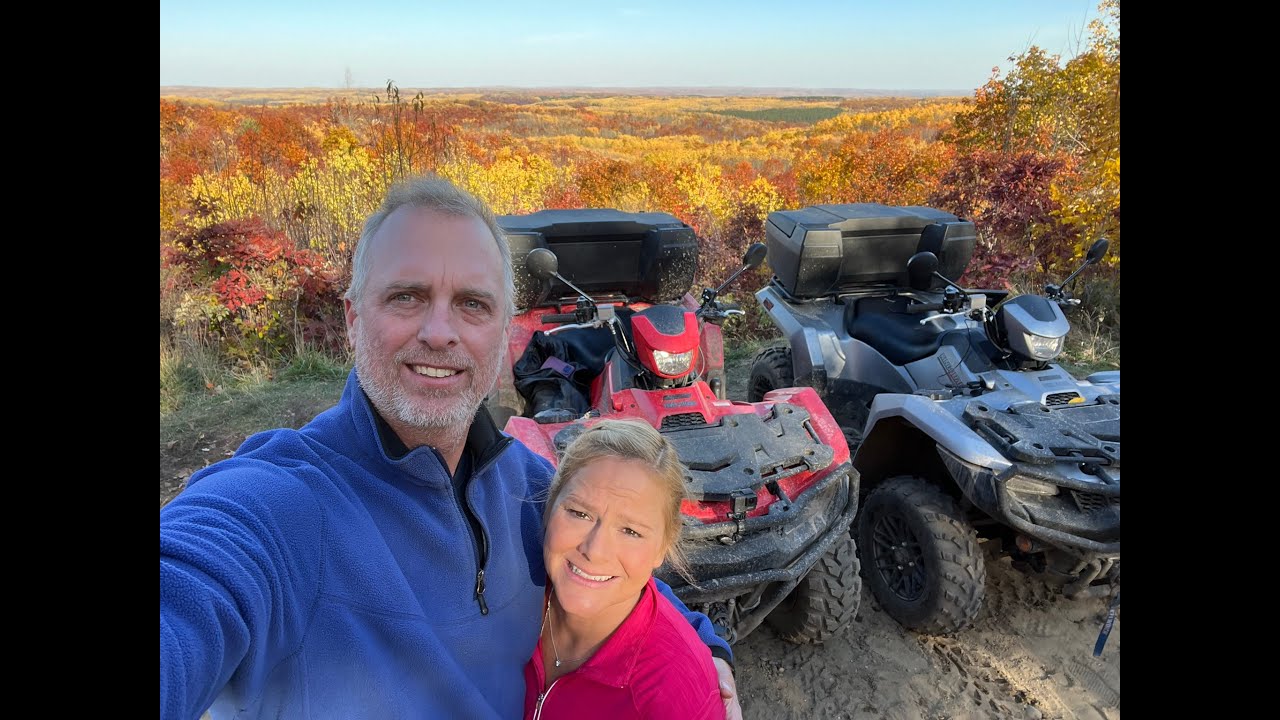 Rose City Michigan Scenic Overlook with Fall Colors on ATV Off Road Ride