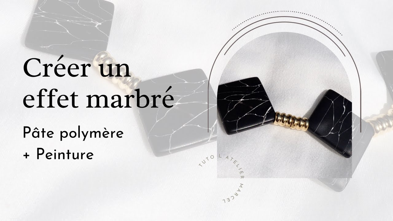 Créer un effet marbré avec de la pâte polymère et de la peinture
