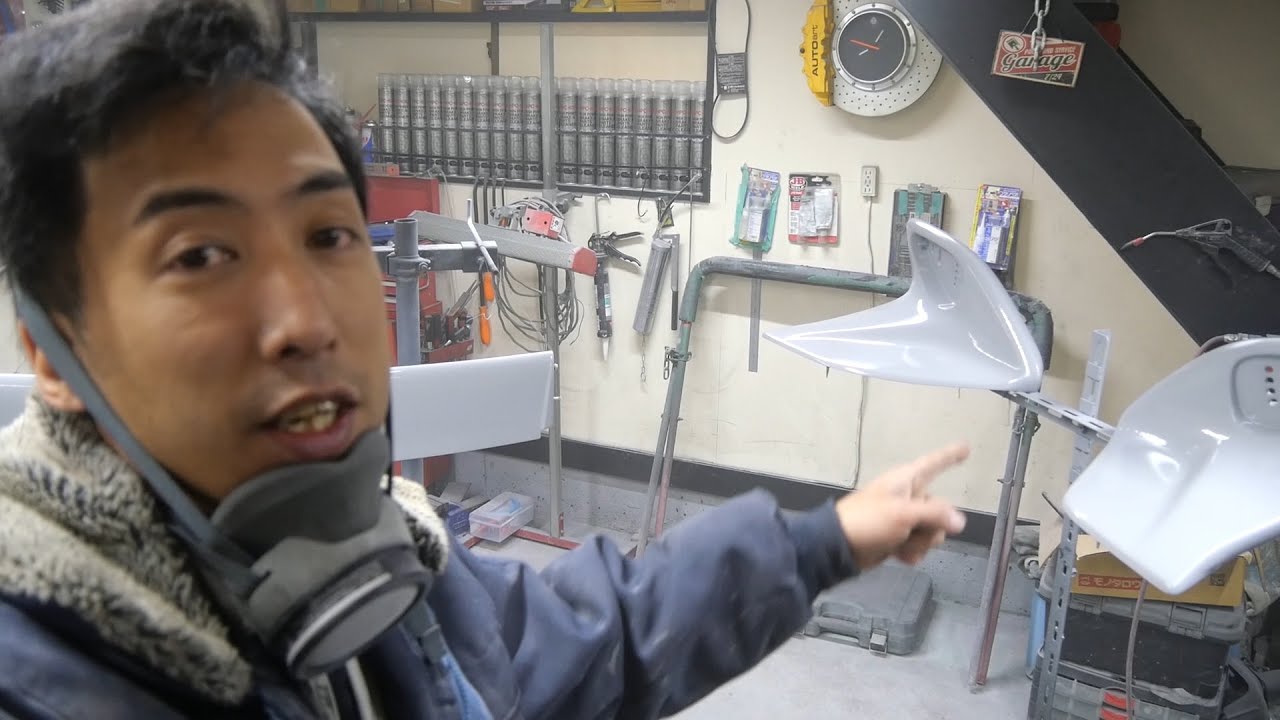 RX-7のウイング修理！ひたすら塗装を剥がして完璧に仕上げる