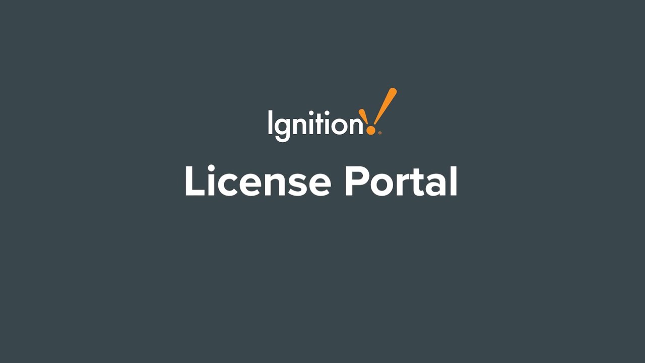 License Portal: A Self-Service Tool For Managing Your Ignition Licenses