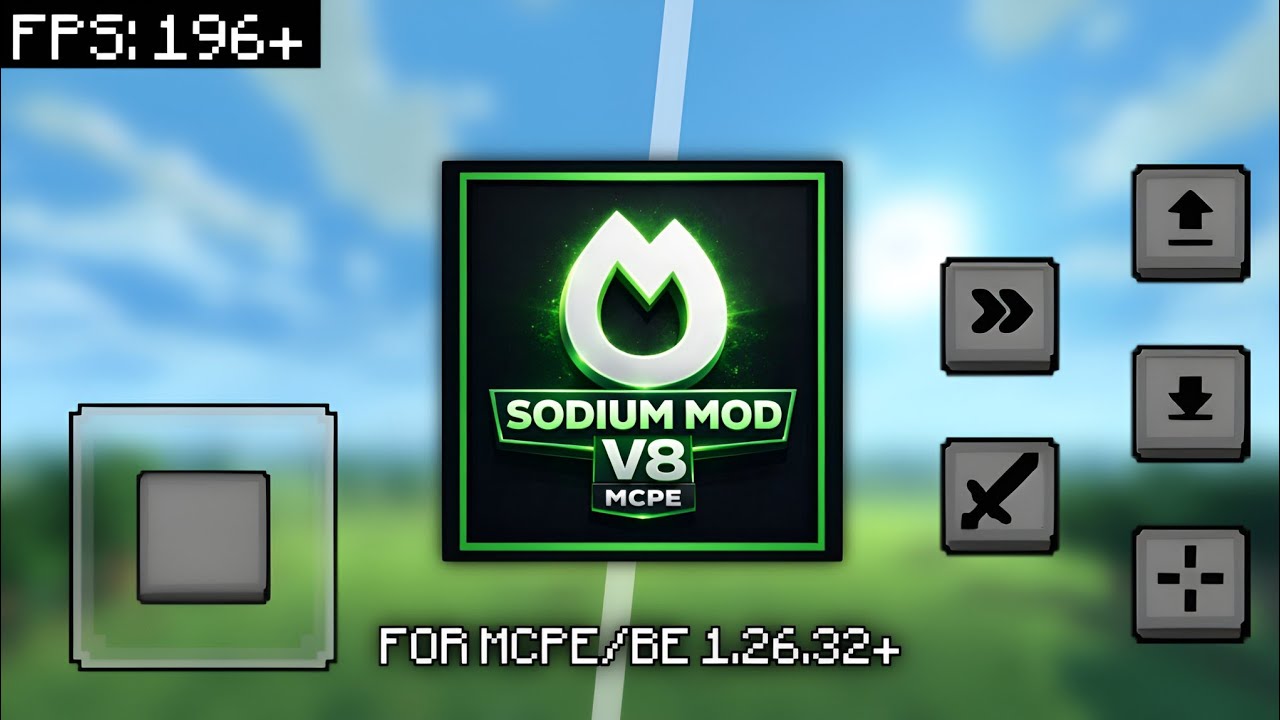 Sodium Mod V8 | FPS Boost Pack For Minecraft PE/BE (1.26.33+) | PvP Features + No Lag
